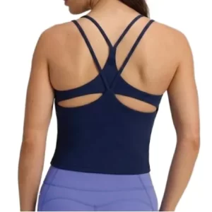 Compression crop top sets bblue back