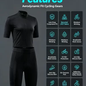 17 Aerodynamic fit Cycling gears Carbon Neutral Sportswear