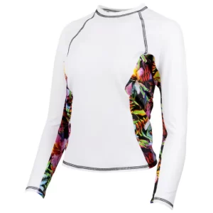 Customized womens long sleeve printed rash guard shirts
