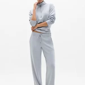 WOMENS CAUSAL SET(14 Zip Sweatshirt+Mid Rise Straight Pant) (1)