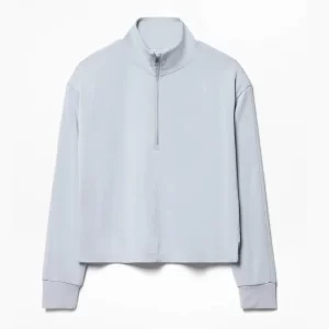 WOMENS CAUSAL SET(1/4 Zip Sweatshirt+Mid Rise Straight Pant)